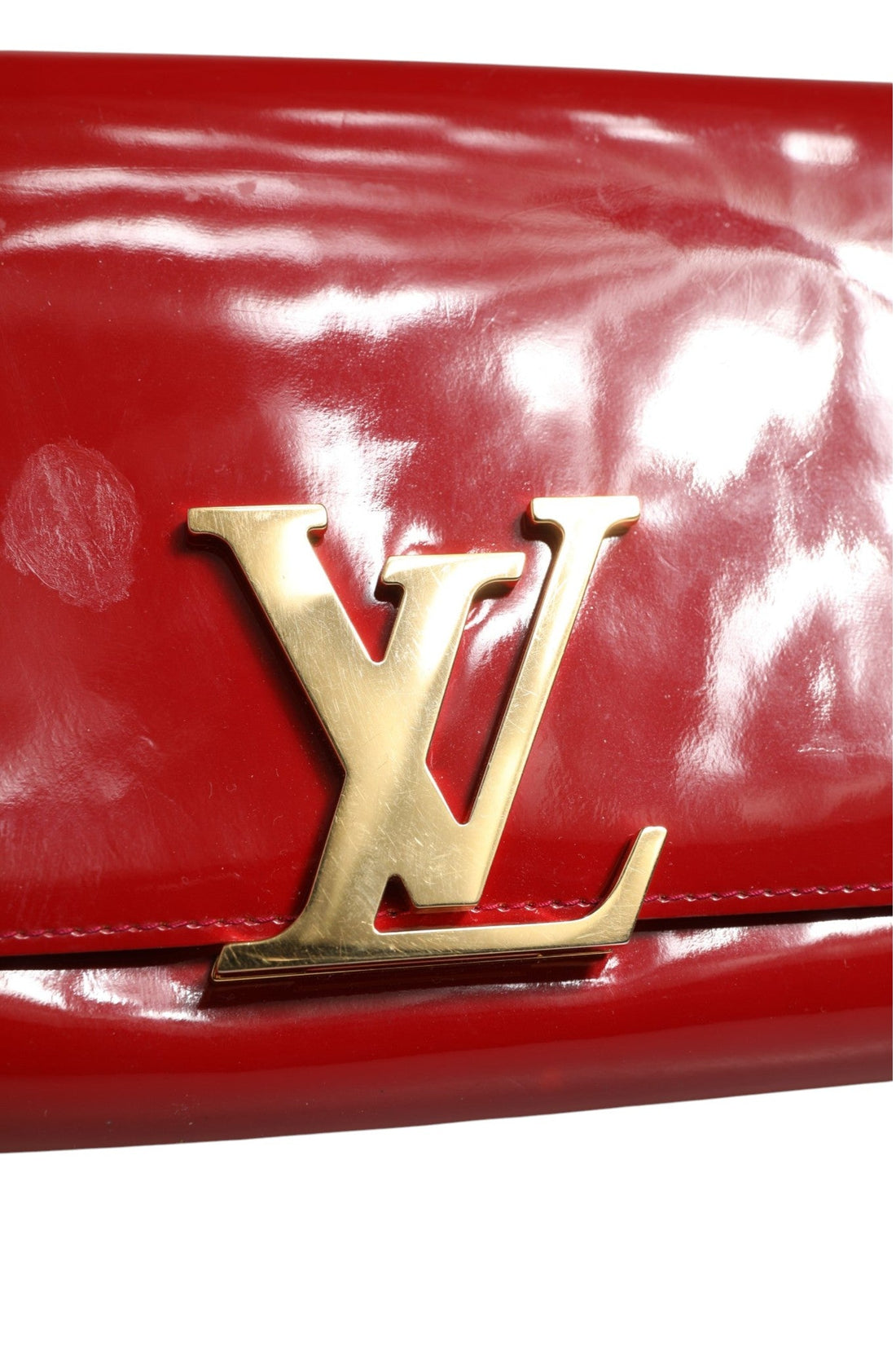 Louis Vuitton Louise PM Red Patent Leather Wallet On Chain - RIMODA