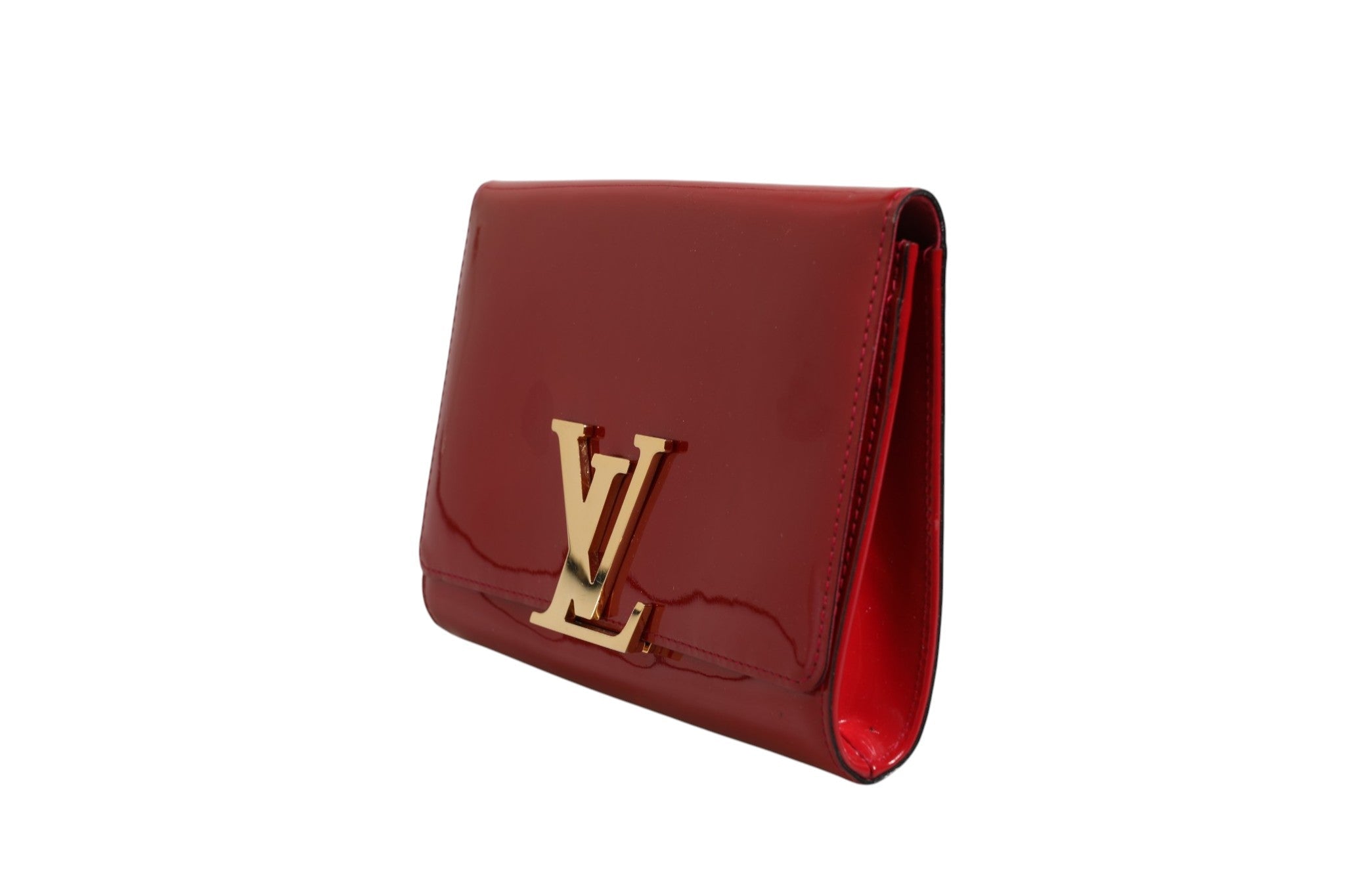 Louis Vuitton Louise PM Red Patent Leather Wallet On Chain - RIMODA