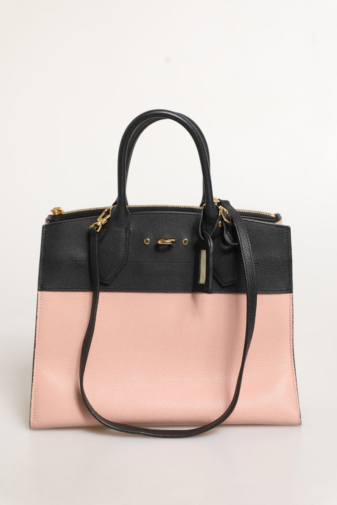 Louis Vuitton Pink and Black Leather City Steamer Leather Handbag - RIMODA