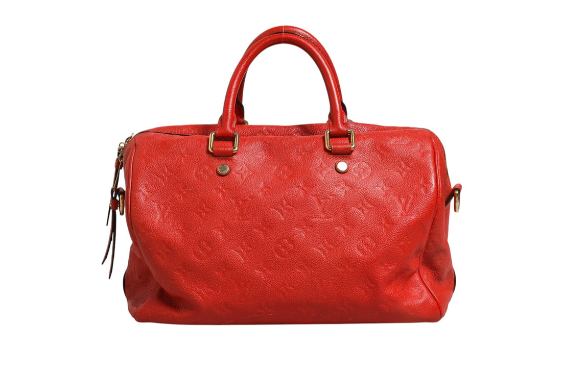Louis Vuitton Red Monogram Empreinte Speedy Bandouliere 30 - RIMODA
