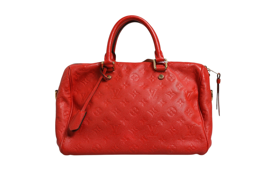 Louis Vuitton Red Monogram Empreinte Speedy Bandouliere 30 - RIMODA
