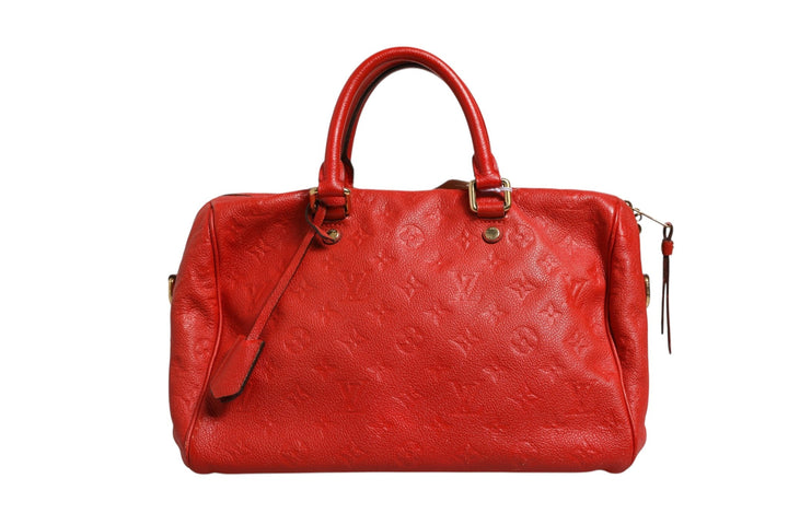 Louis Vuitton Red Monogram Empreinte Speedy Bandouliere 30 - RIMODA