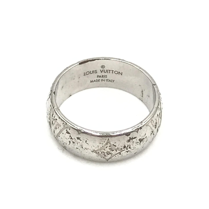 Louis Vuitton Silver-Tone Monogram Band Ring - RIMODA