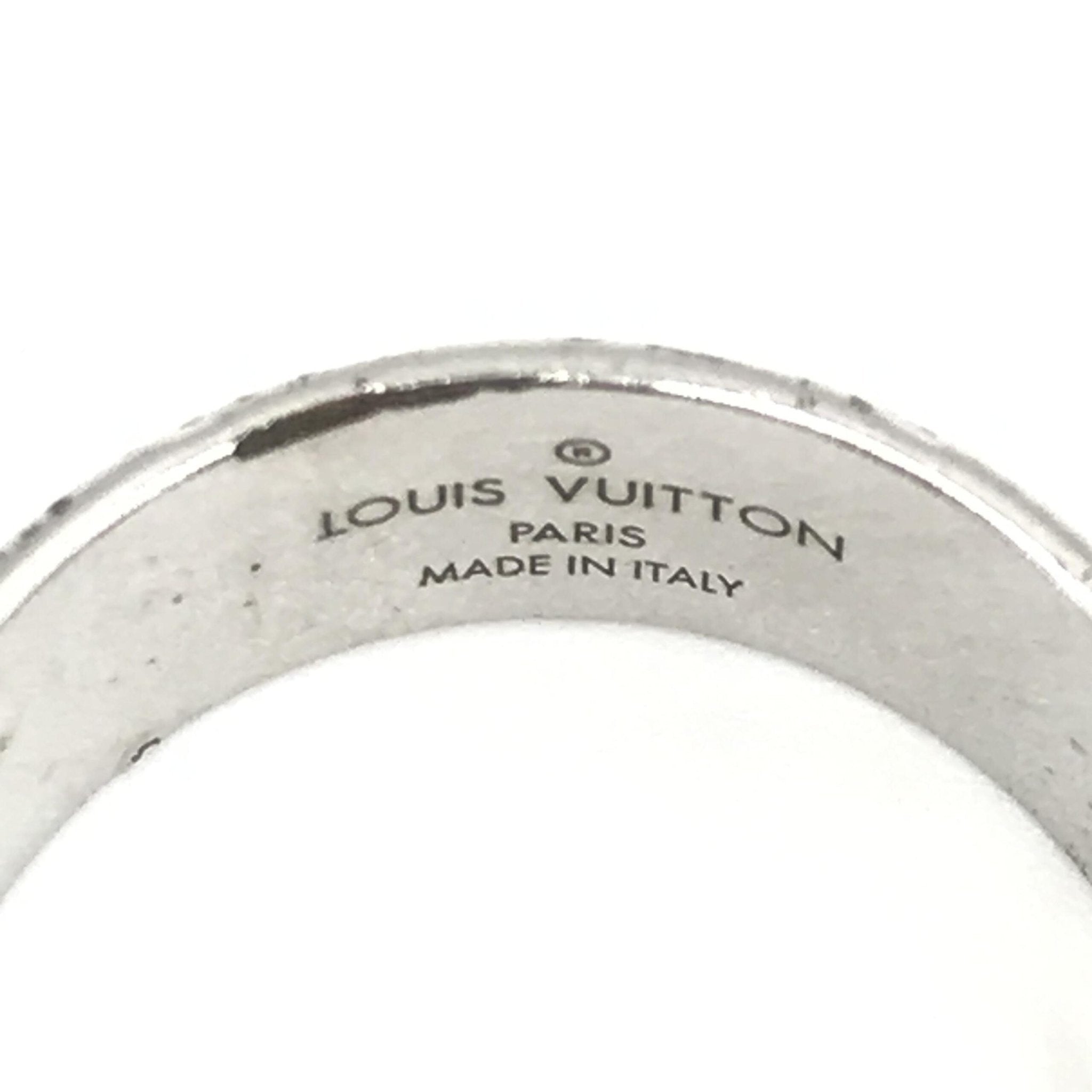 Louis Vuitton Silver-Tone Monogram Band Ring - RIMODA
