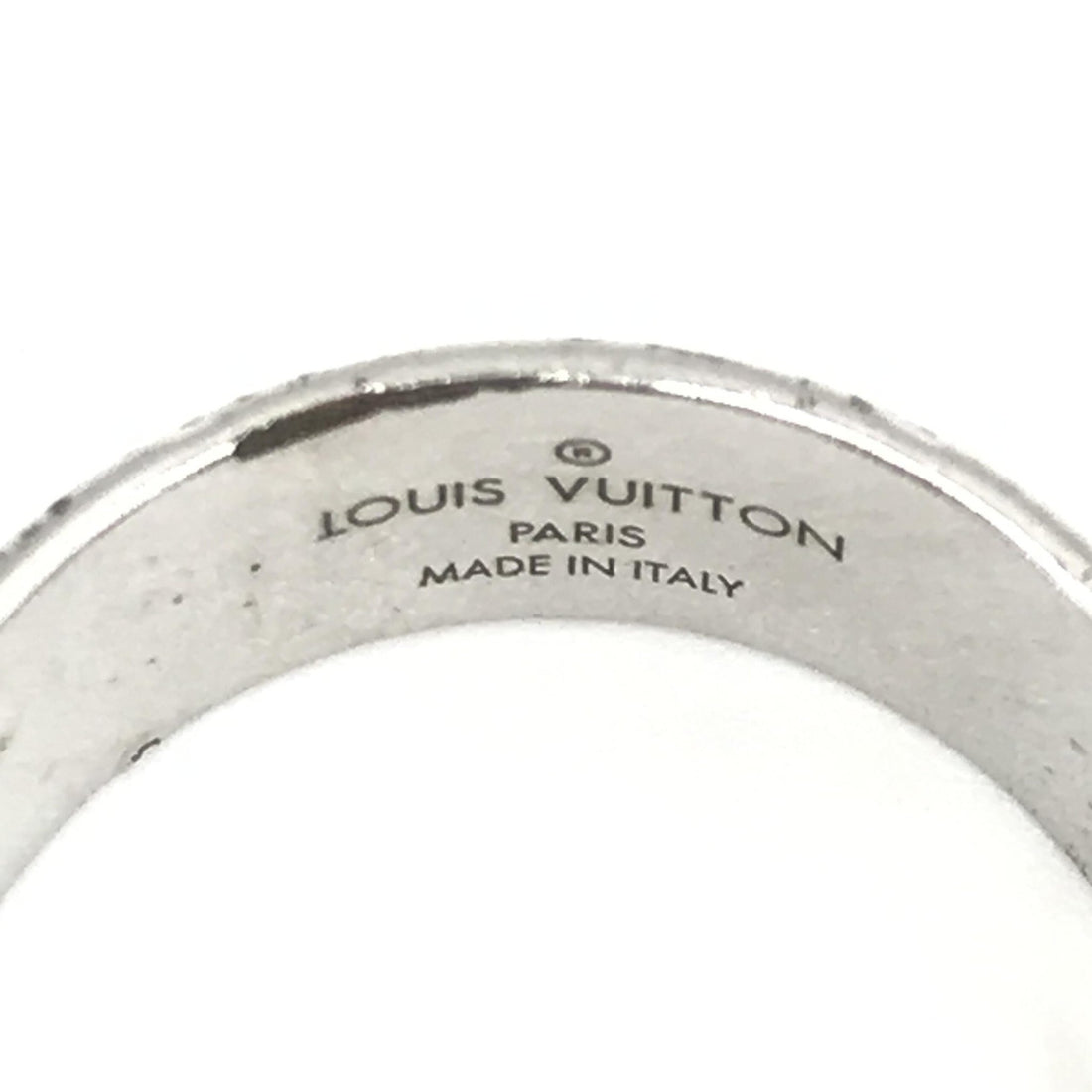 Louis Vuitton Silver-Tone Monogram Band Ring - RIMODA