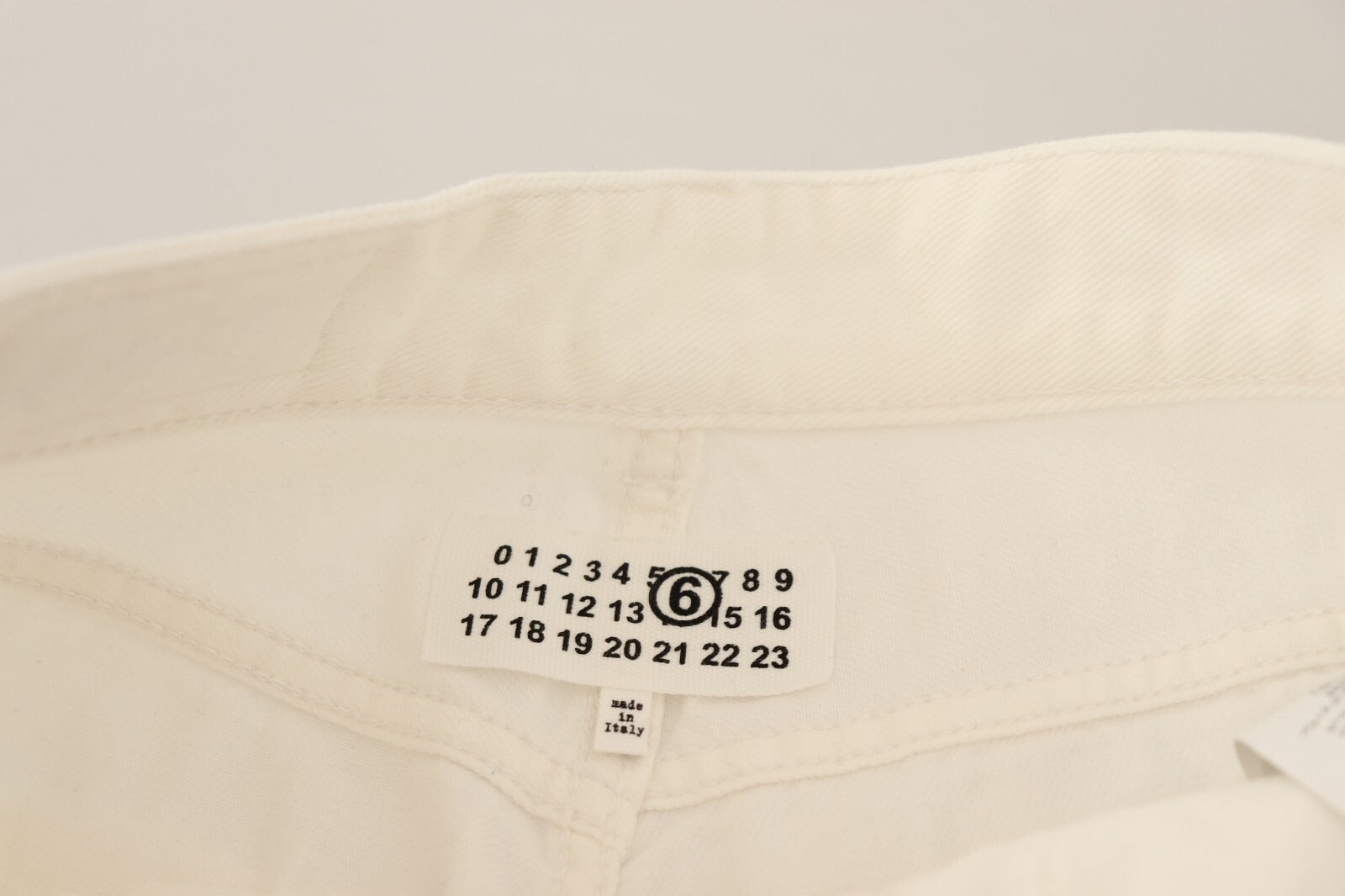 Maison Margiela White Mid Waist Knee Length Bermuda Shorts - RIMODA