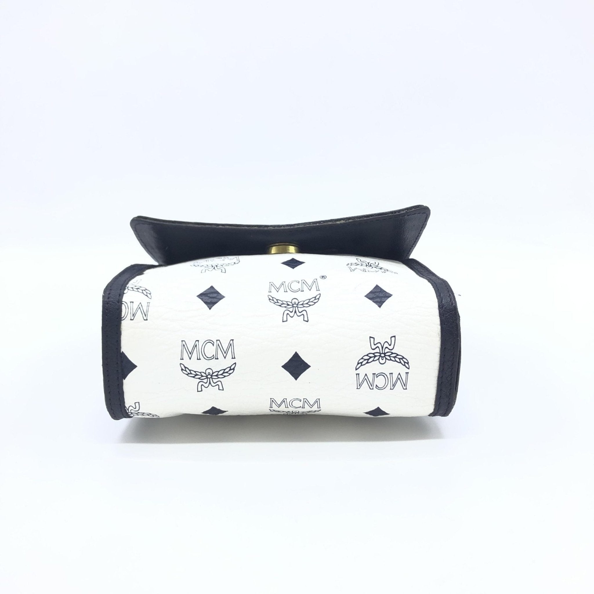 MCM Mini Crossbody Bag White Visetos - RIMODA