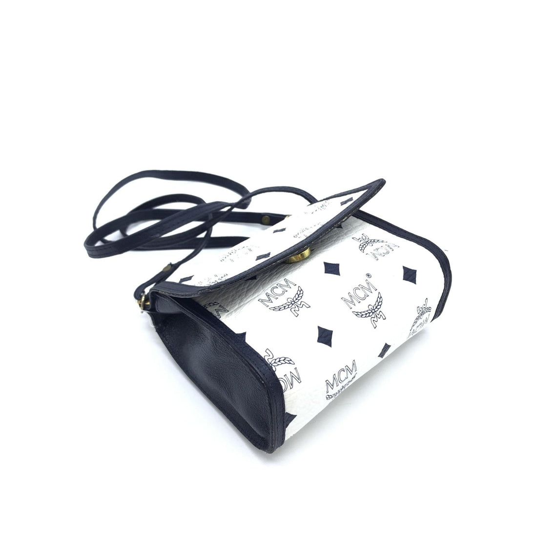 MCM Mini Crossbody Bag White Visetos - RIMODA