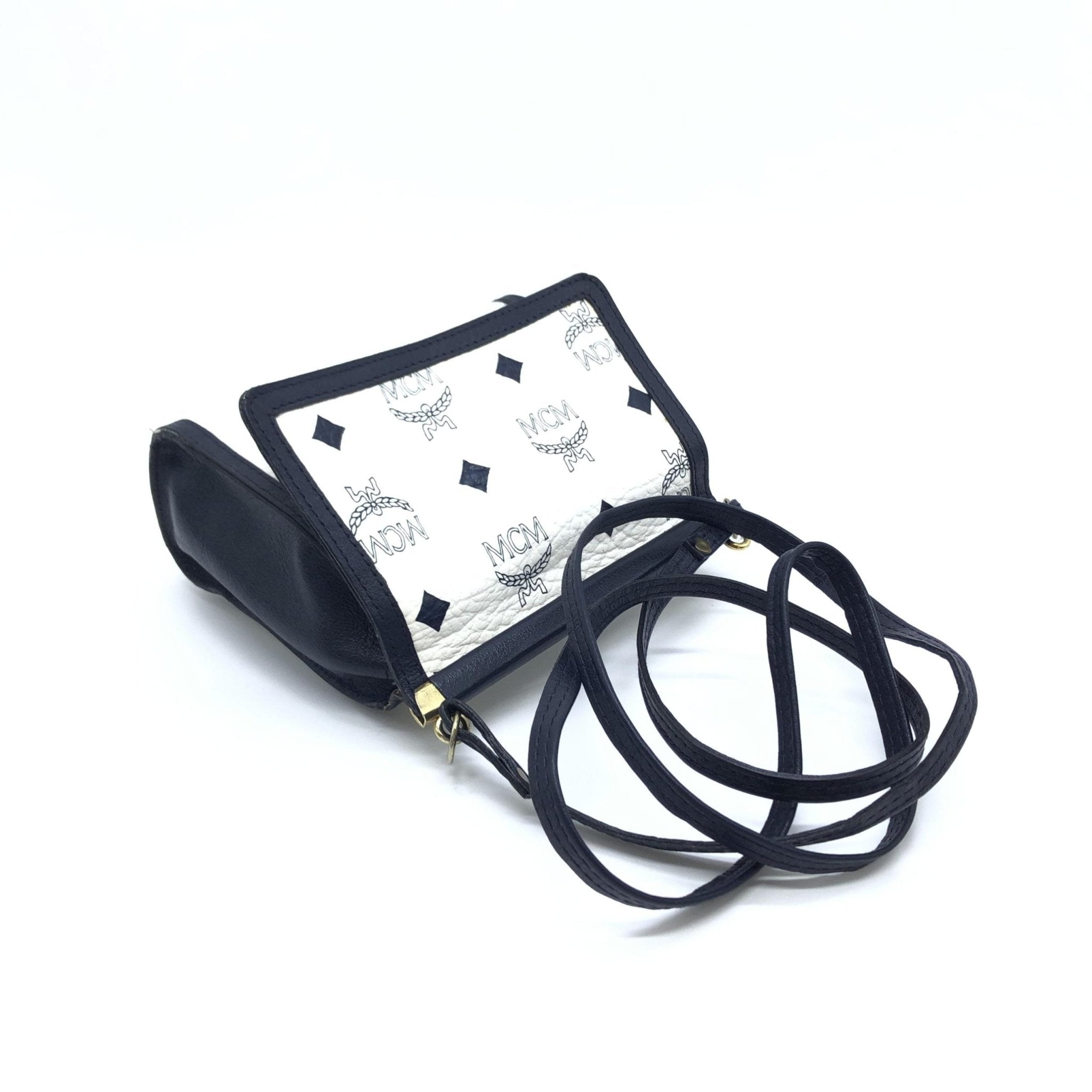 MCM Mini Crossbody Bag White Visetos - RIMODA