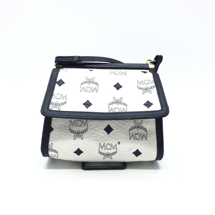 MCM Mini Crossbody Bag White Visetos - RIMODA