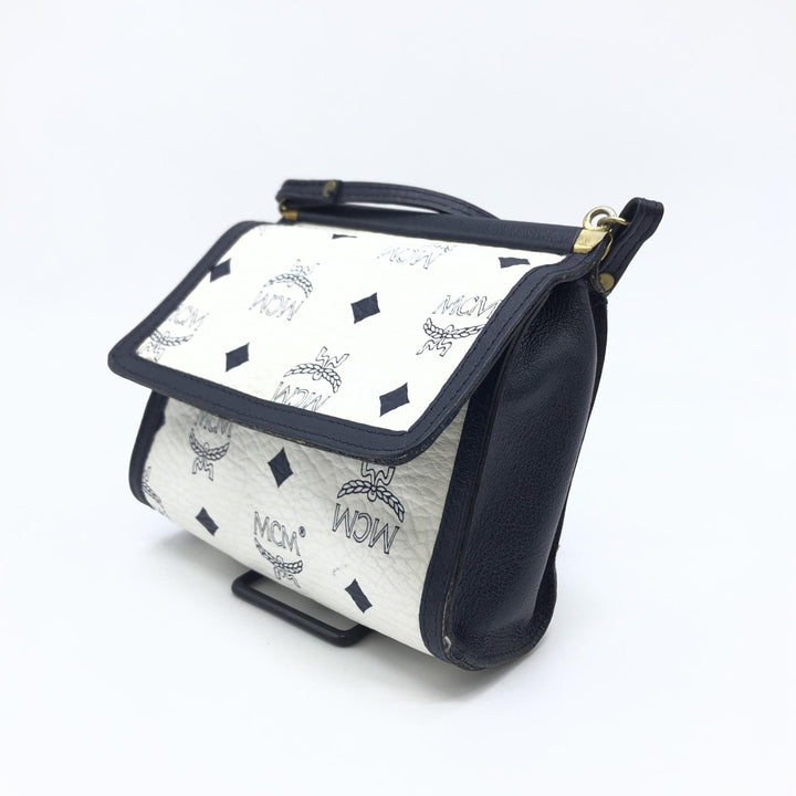 MCM Mini Crossbody Bag White Visetos - RIMODA
