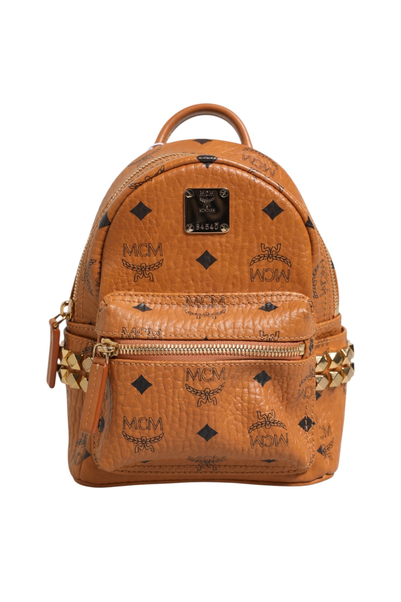 MCM Stark Mini Backpack in Visetos Cognac - RIMODA