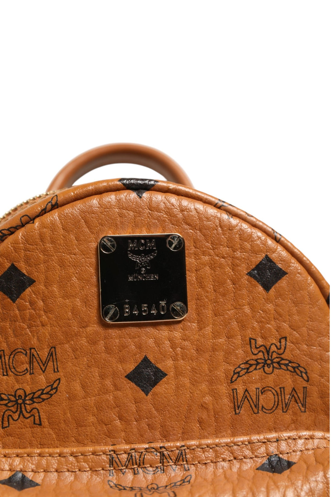 MCM Stark Mini Backpack in Visetos Cognac - RIMODA