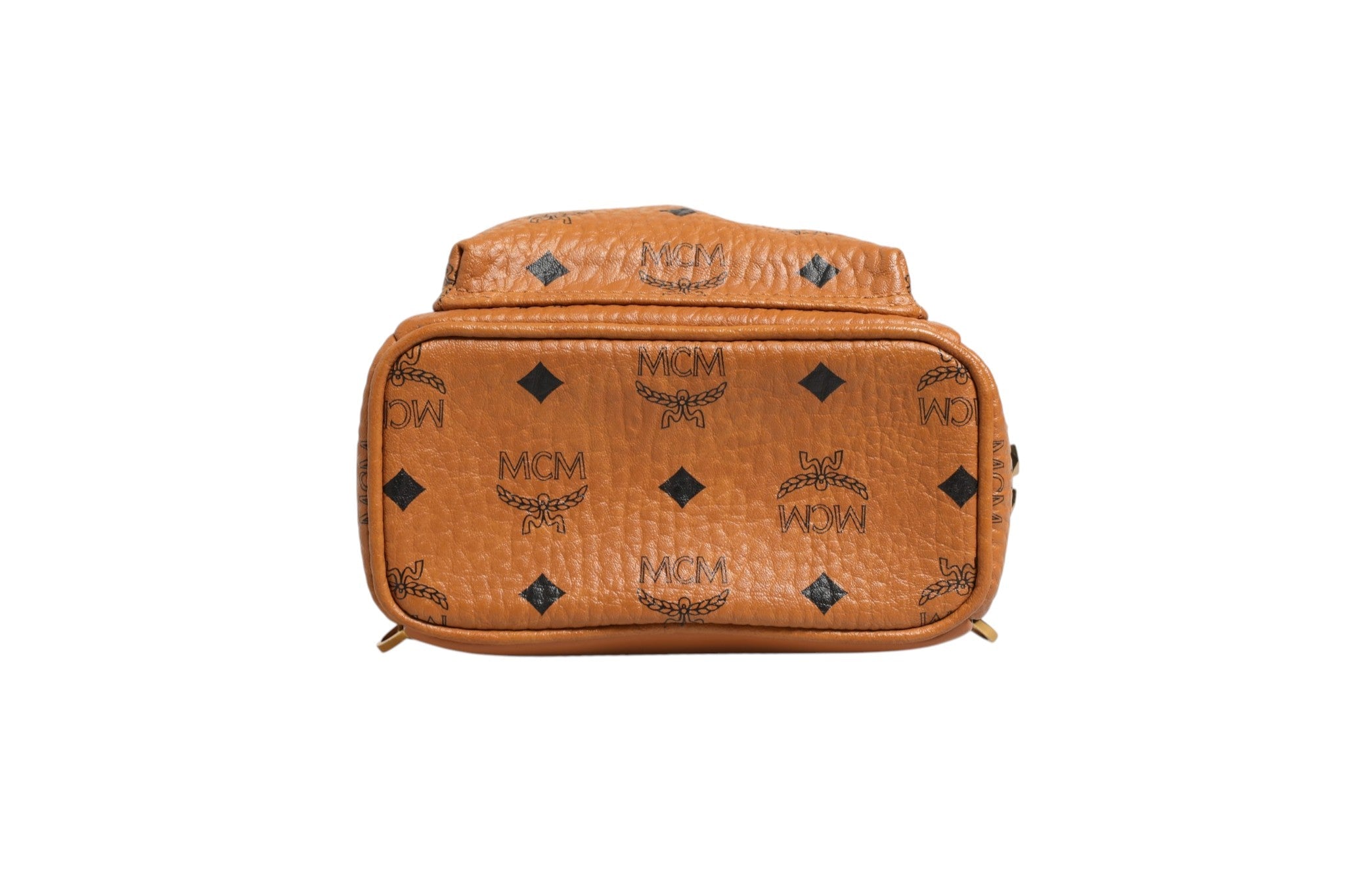 MCM Stark Mini Backpack in Visetos Cognac - RIMODA