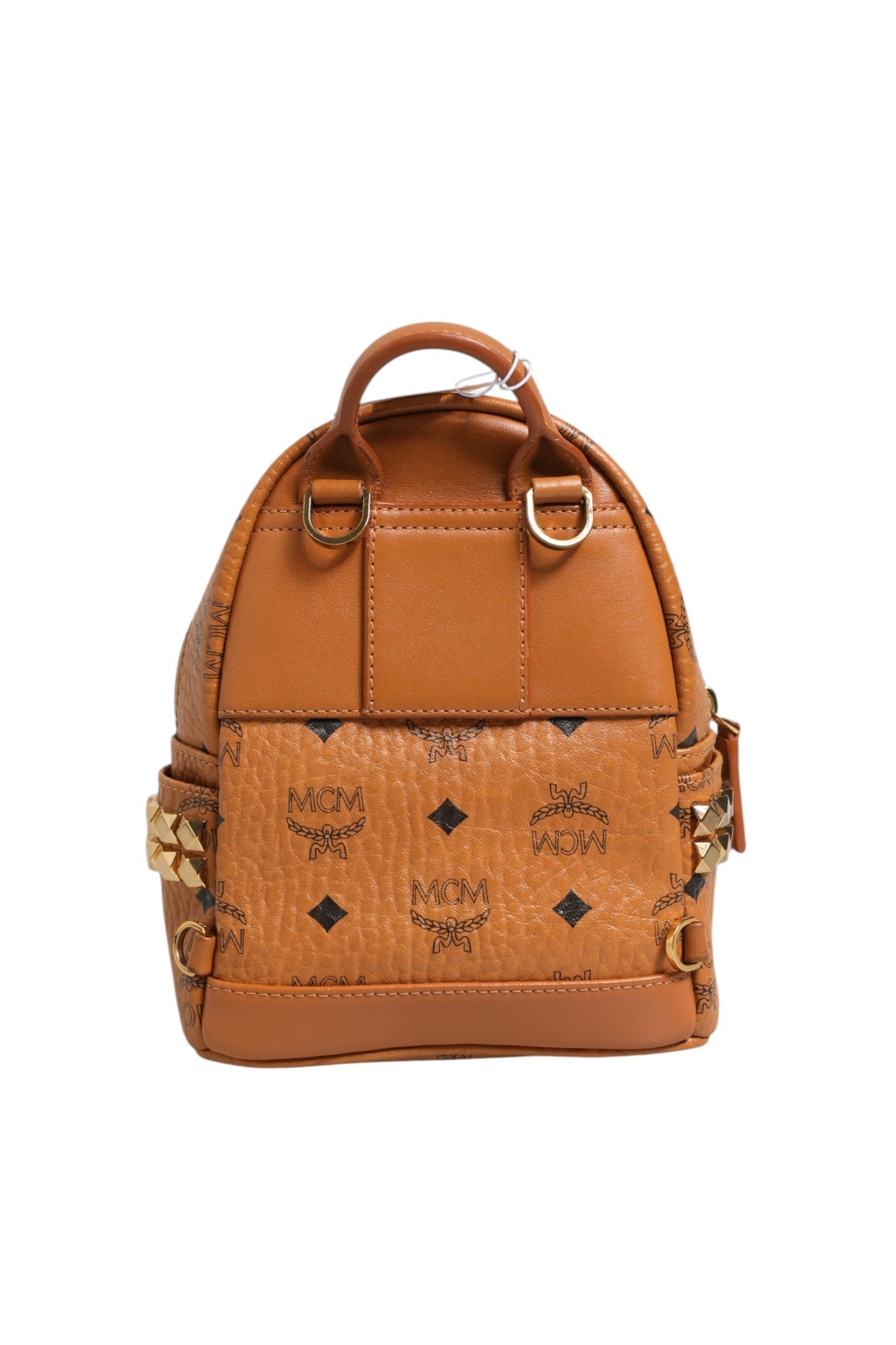 MCM Stark Mini Backpack in Visetos Cognac - RIMODA