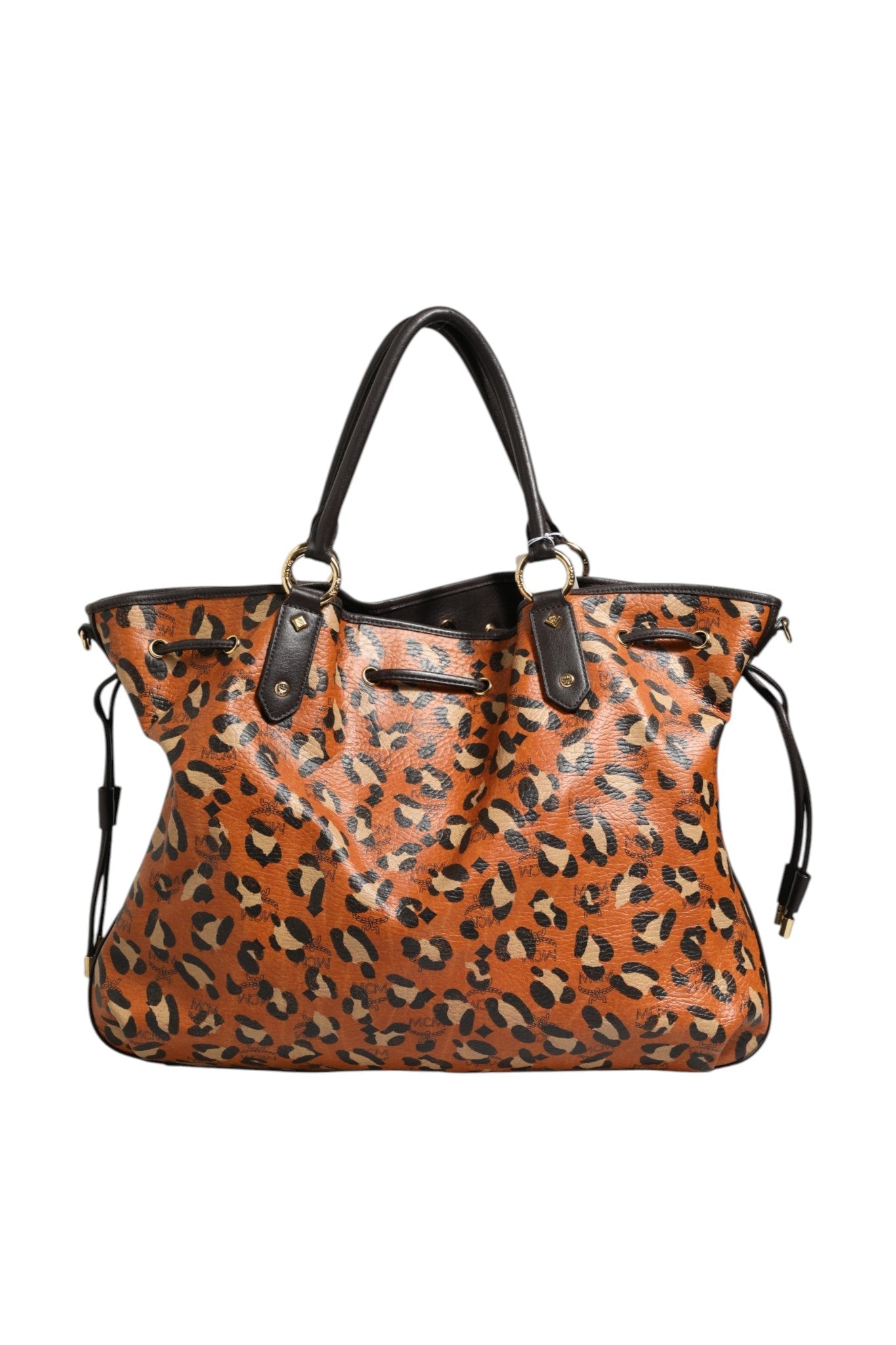 MCM Visetos Leopard Aren Medium Shopper Tote - RIMODA