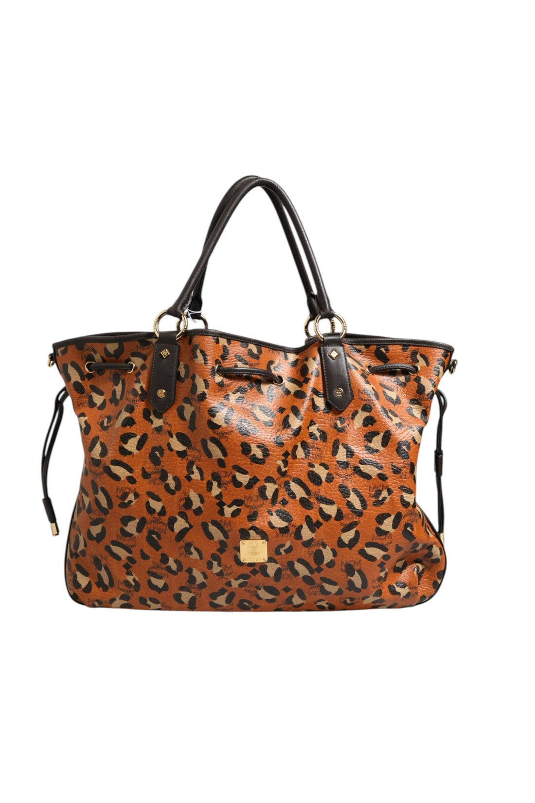 MCM Visetos Leopard Aren Medium Shopper Tote - RIMODA