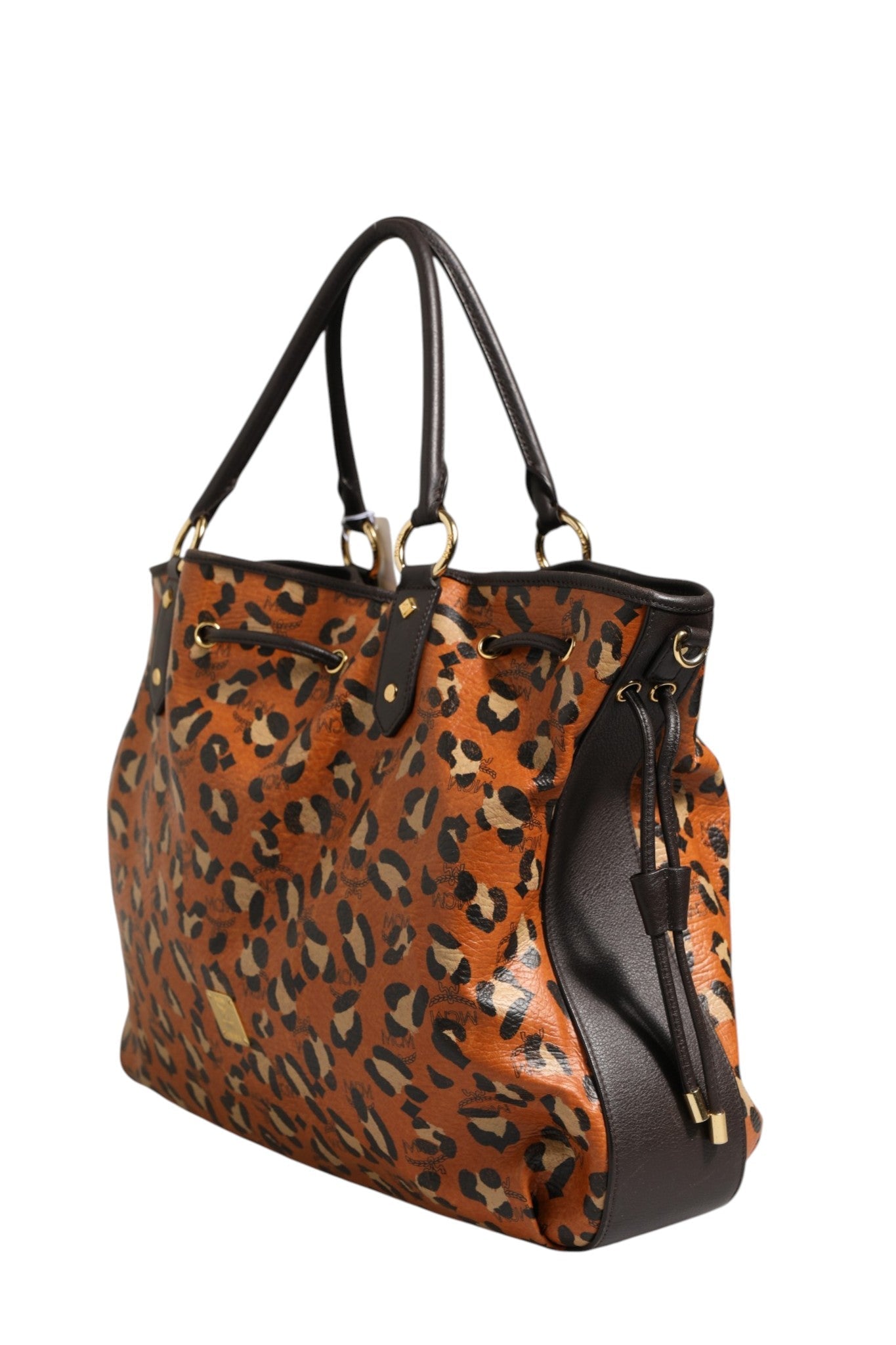 MCM Visetos Leopard Aren Medium Shopper Tote - RIMODA