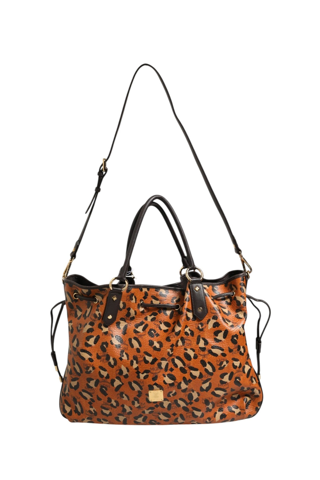 MCM Visetos Leopard Aren Medium Shopper Tote - RIMODA