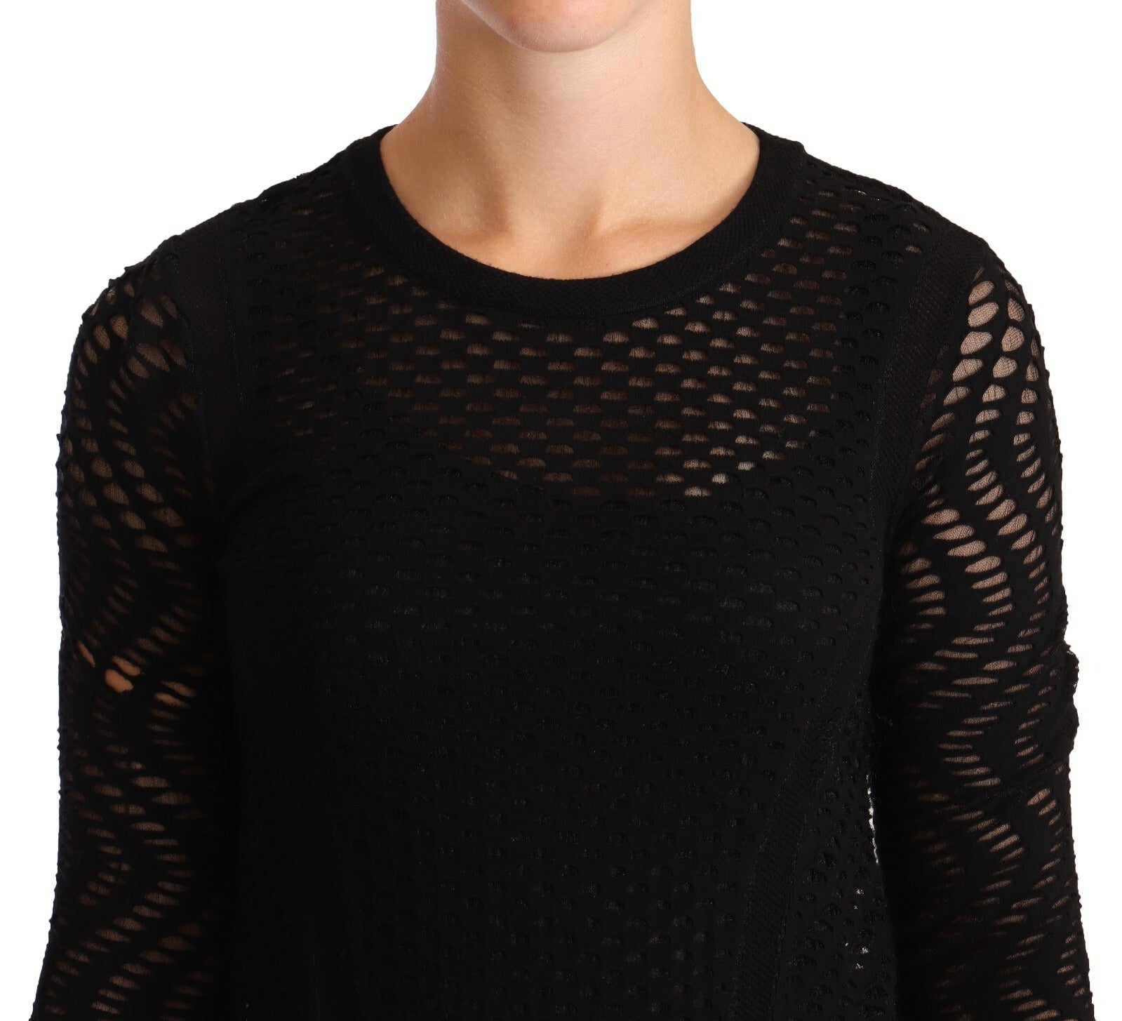 Missoni Bodycon Sheath Black Viscose Long Sleeves Mini Dress - RIMODA