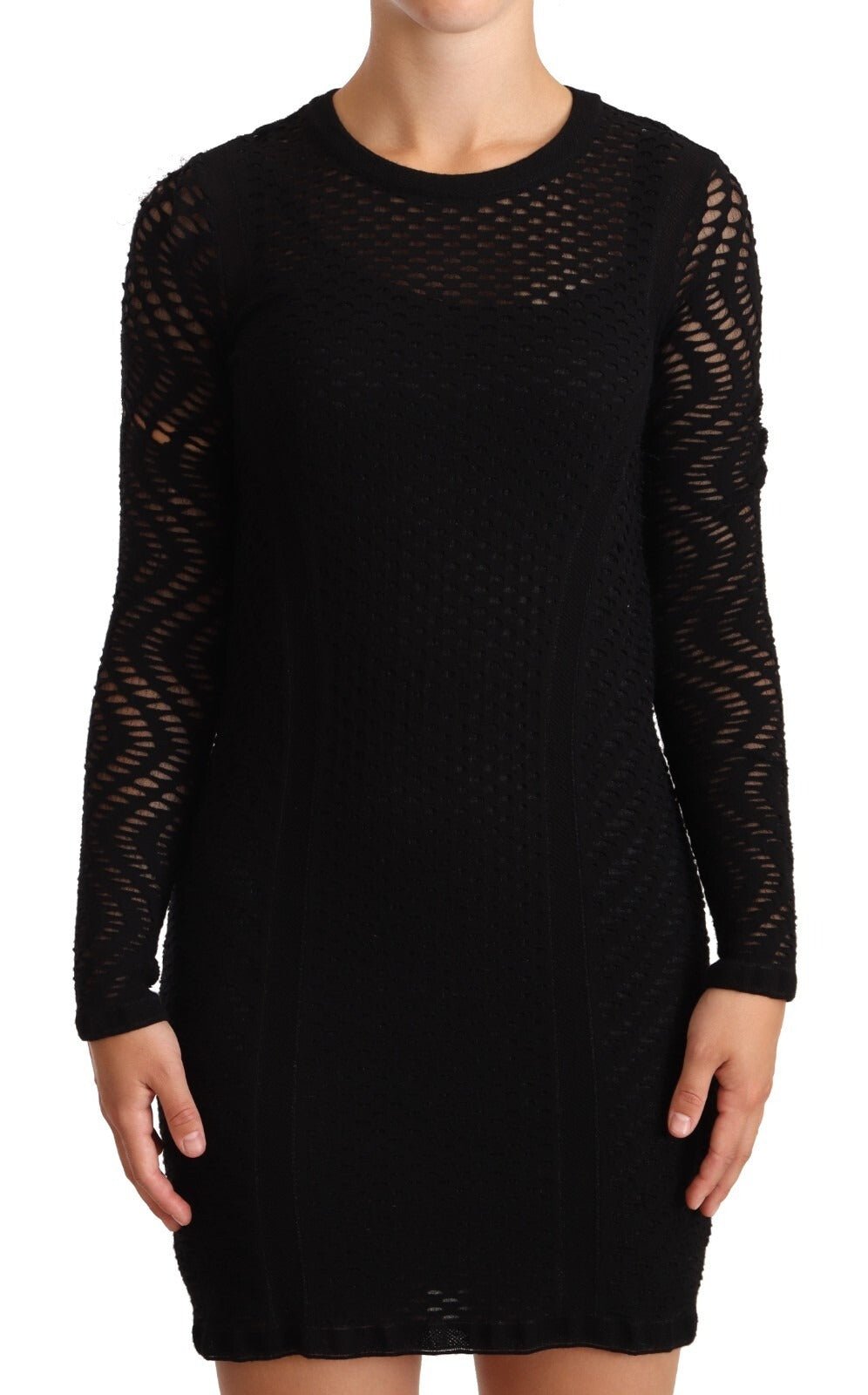 Missoni Bodycon Sheath Black Viscose Long Sleeves Mini Dress - RIMODA