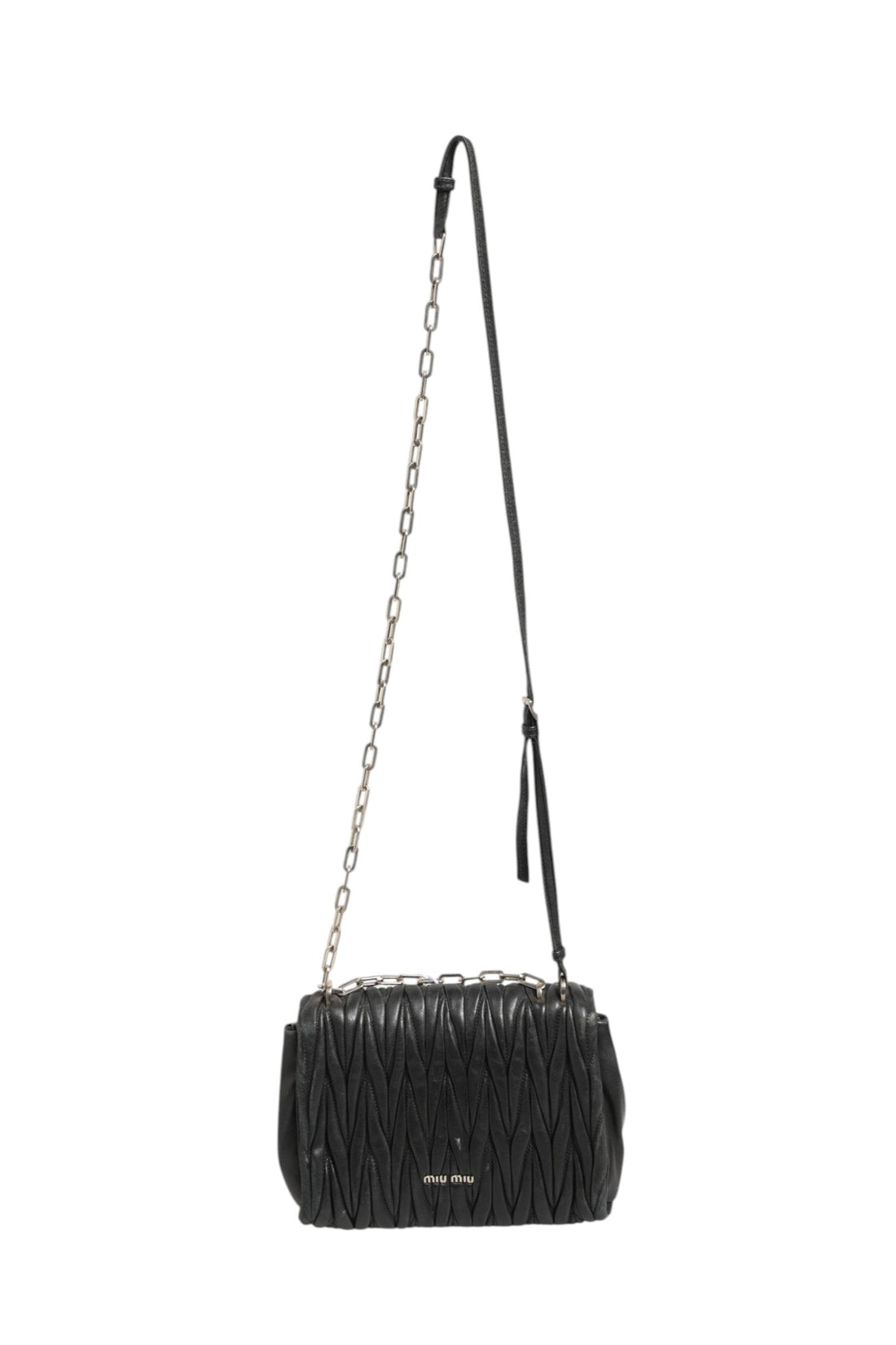 Miu Miu Confidential Matelasse Leather Flap Shoulder Bag - RIMODA