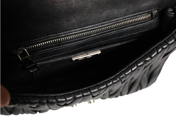 Miu Miu Confidential Matelasse Leather Flap Shoulder Bag - RIMODA