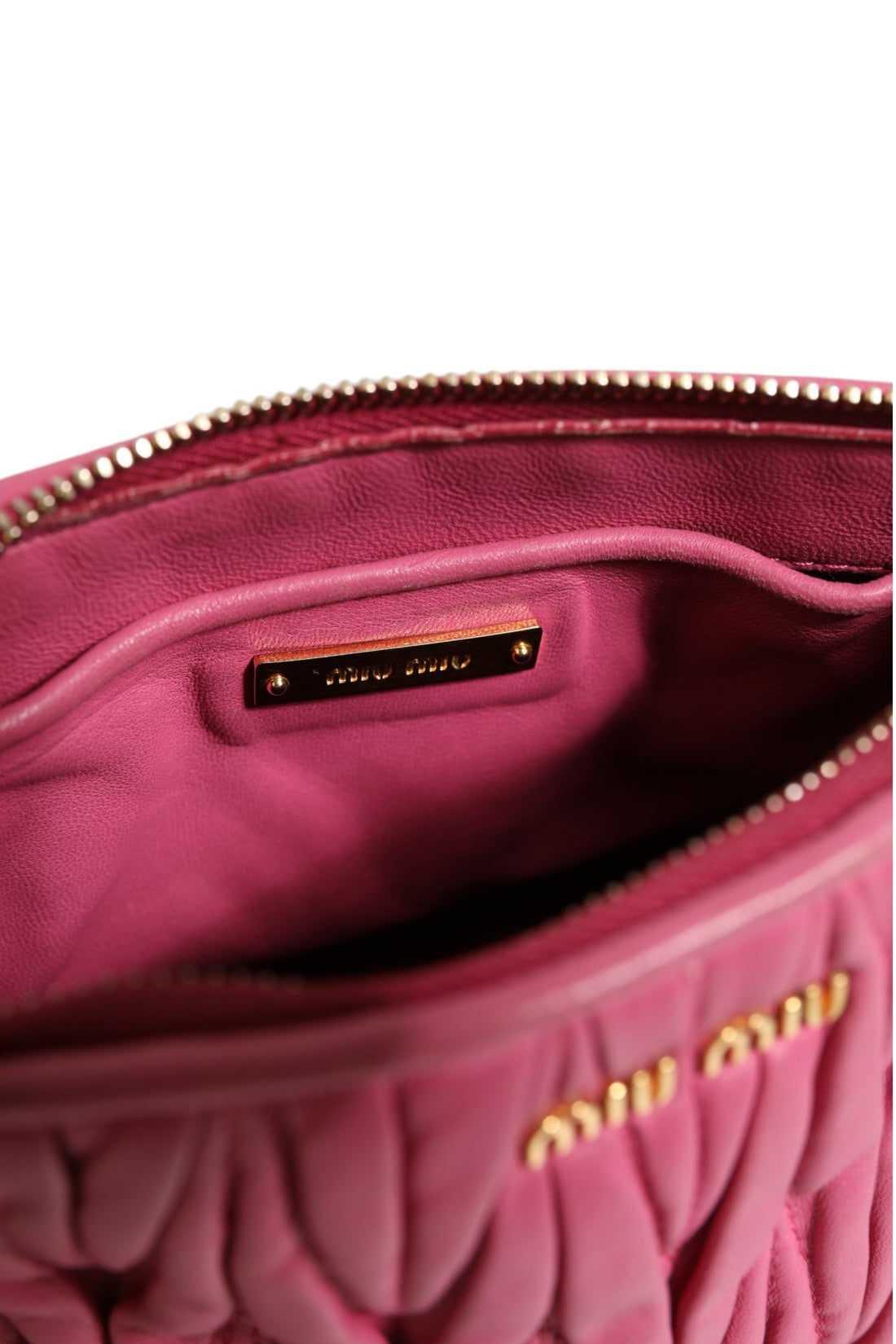 Miu Miu Matelassé Leather Shoulder Bag - RIMODA