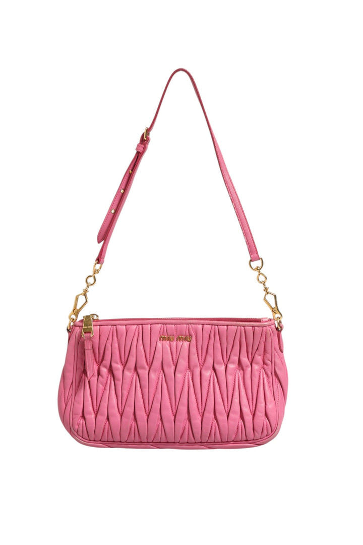 Miu Miu Matelassé Leather Shoulder Bag - RIMODA