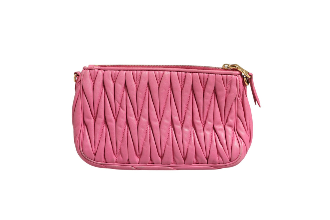 Miu Miu Matelassé Leather Shoulder Bag - RIMODA