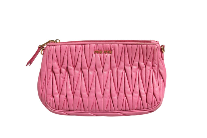 Miu Miu Matelassé Leather Shoulder Bag - RIMODA