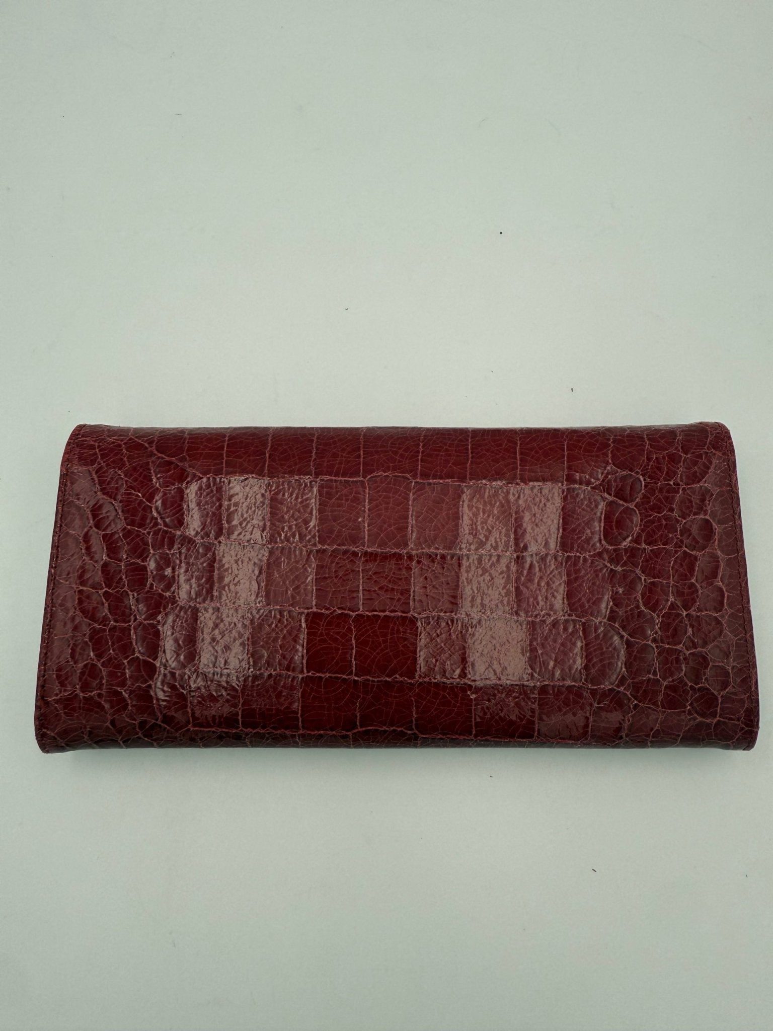 Miu Miu MIU MIU Rosso Crocodile Print Leather Wallet - RIMODA