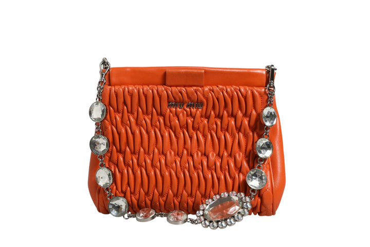 Miu Miu Orange crystal crossbodybag - RIMODA