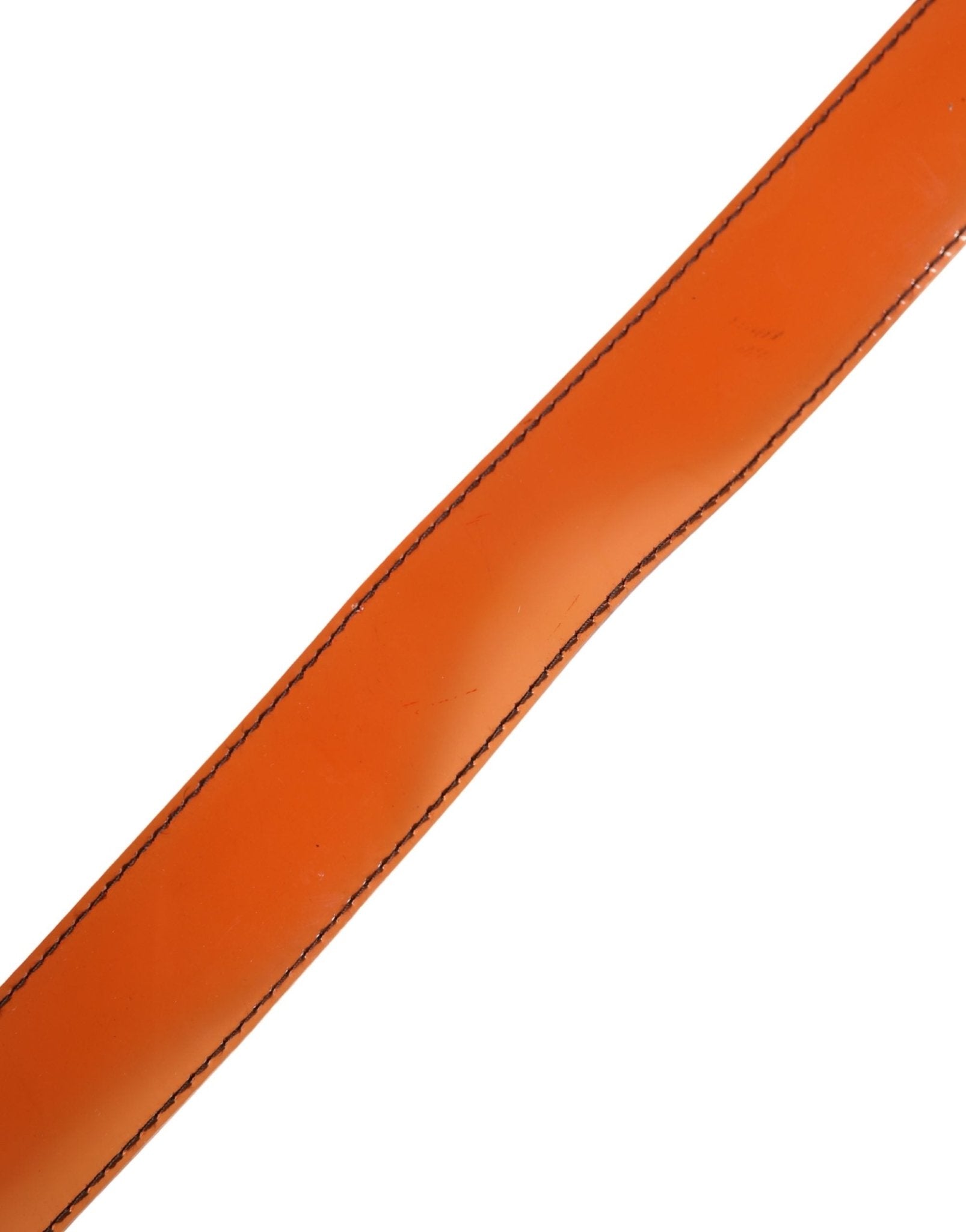 Miu Miu Orange PVC Waist Women Cintura Square Buckle Belt - RIMODA