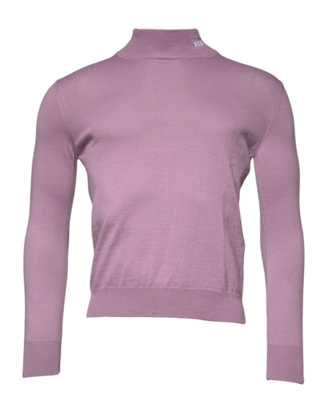 MSGM Purple Wool Knit Turtle Neck Long Sleeve Pullover Sweater - RIMODA