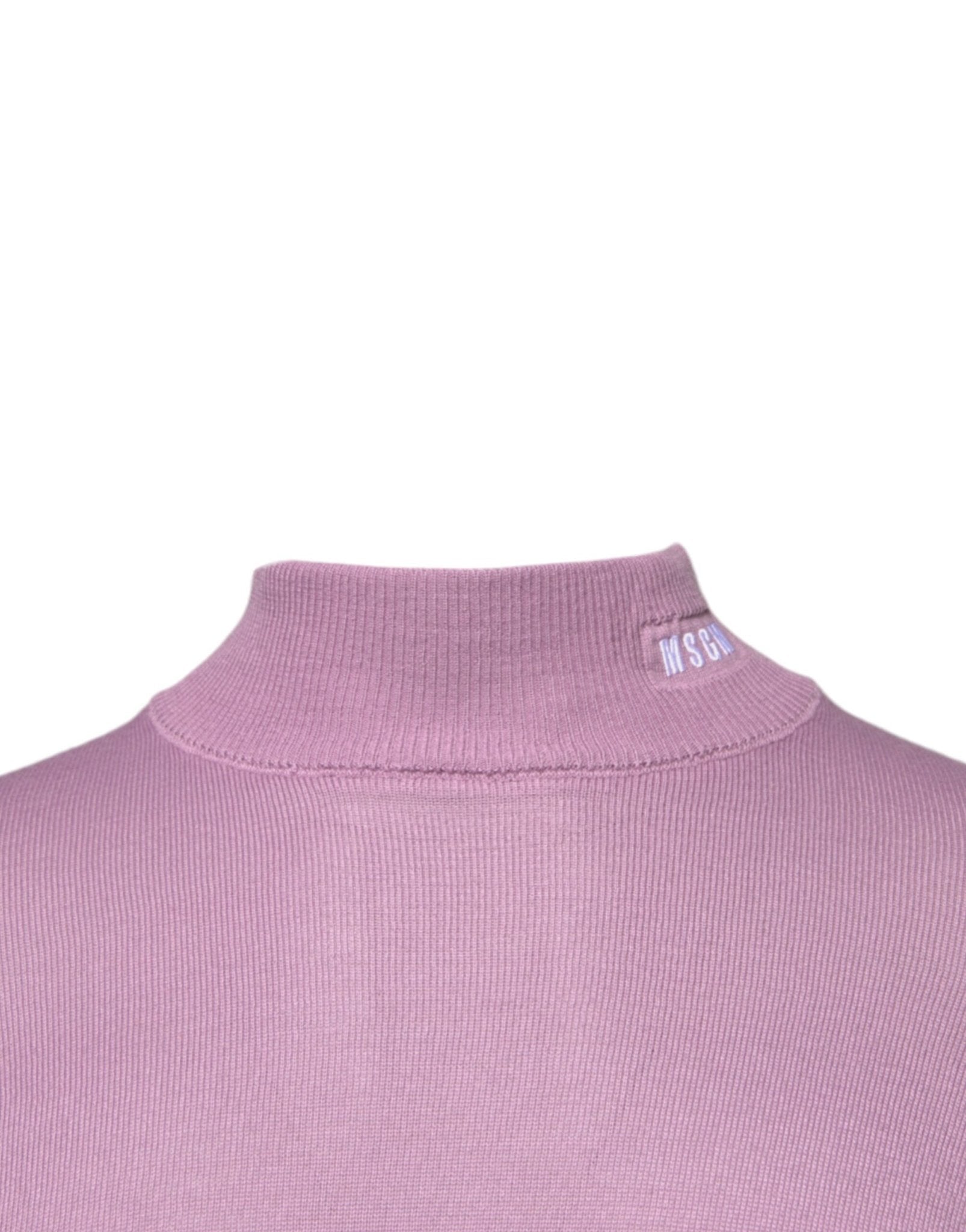 MSGM Purple Wool Knit Turtle Neck Long Sleeve Pullover Sweater - RIMODA
