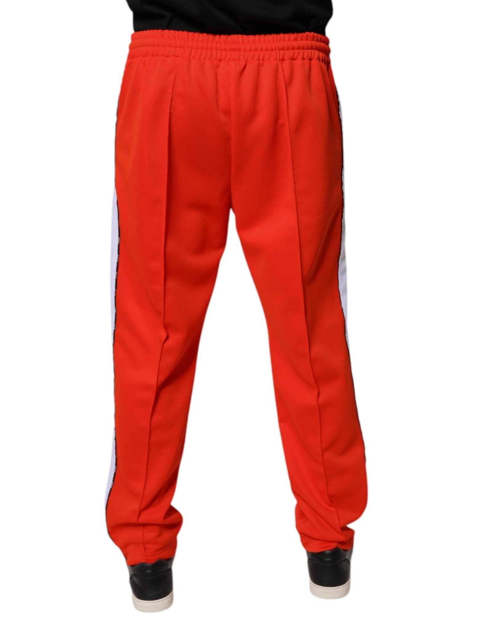 MSGM Red White Mid Waist Men Jogger Sweatpants Pants - RIMODA
