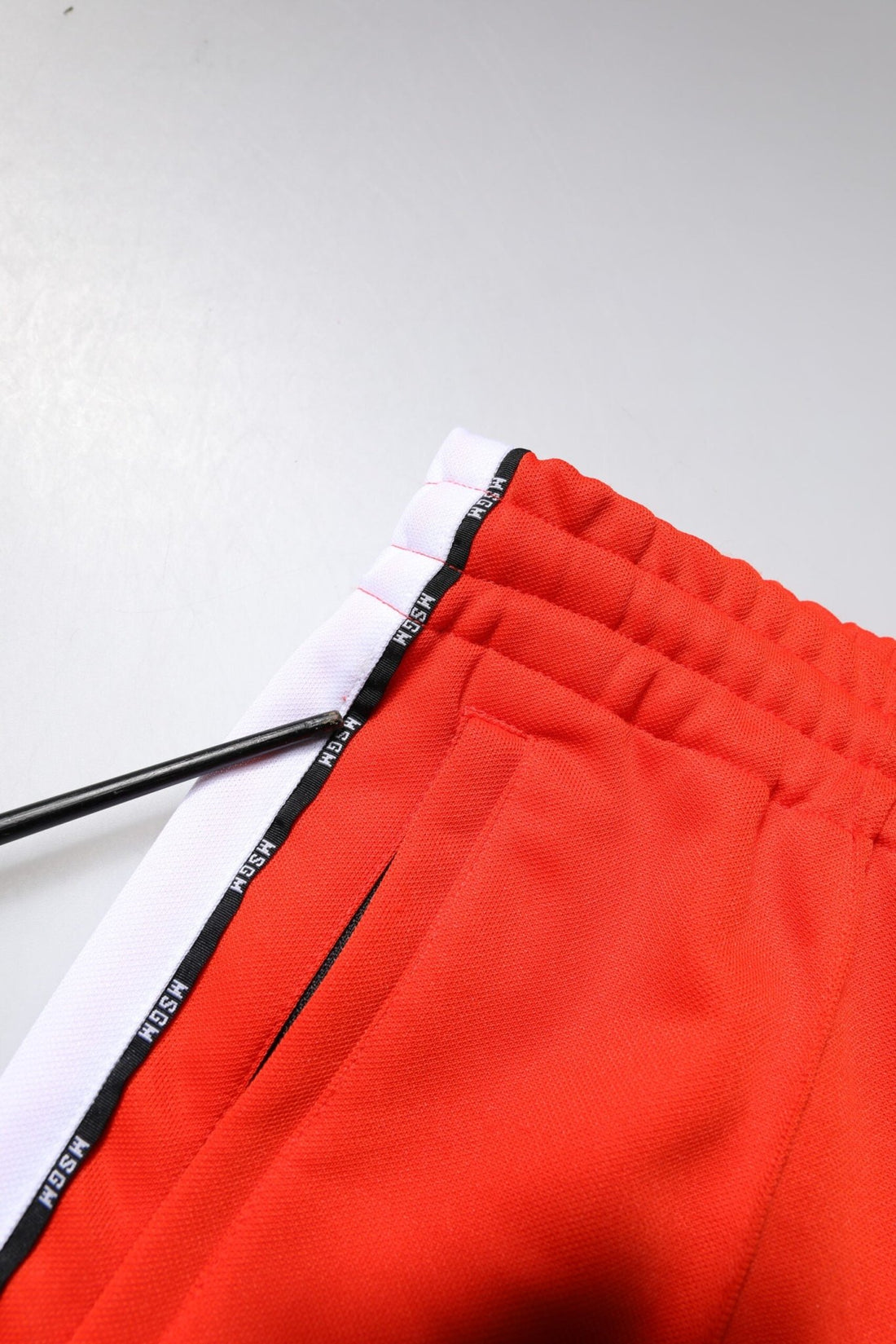 MSGM Red White Mid Waist Men Jogger Sweatpants Pants - RIMODA