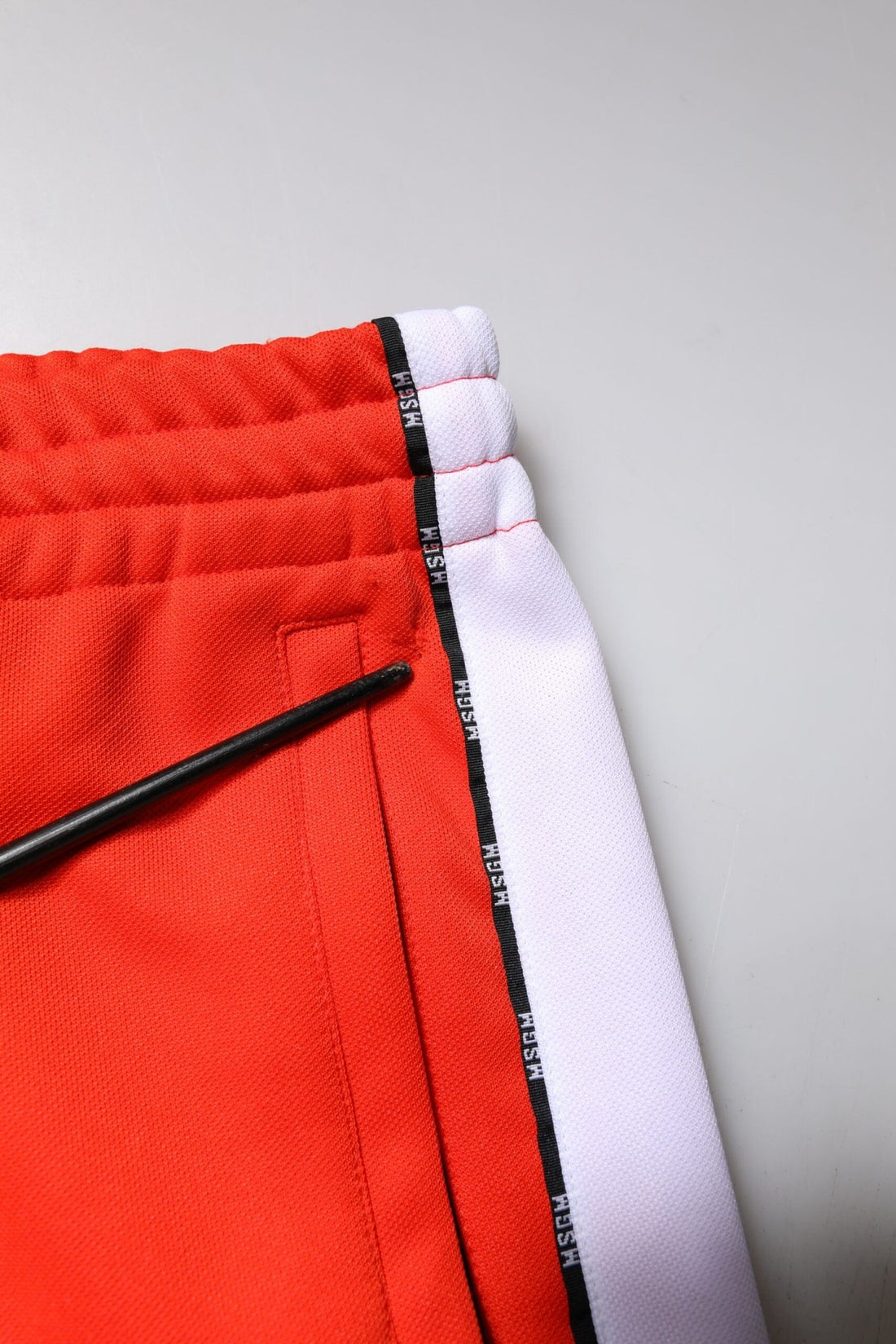 MSGM Red White Mid Waist Men Jogger Sweatpants Pants - RIMODA