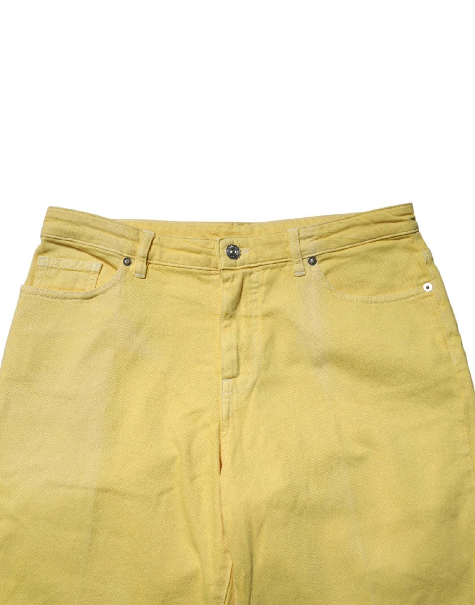 Nine In The Morning Yellow Tapered Mid Waist Denim Trouser Jeans - RIMODA