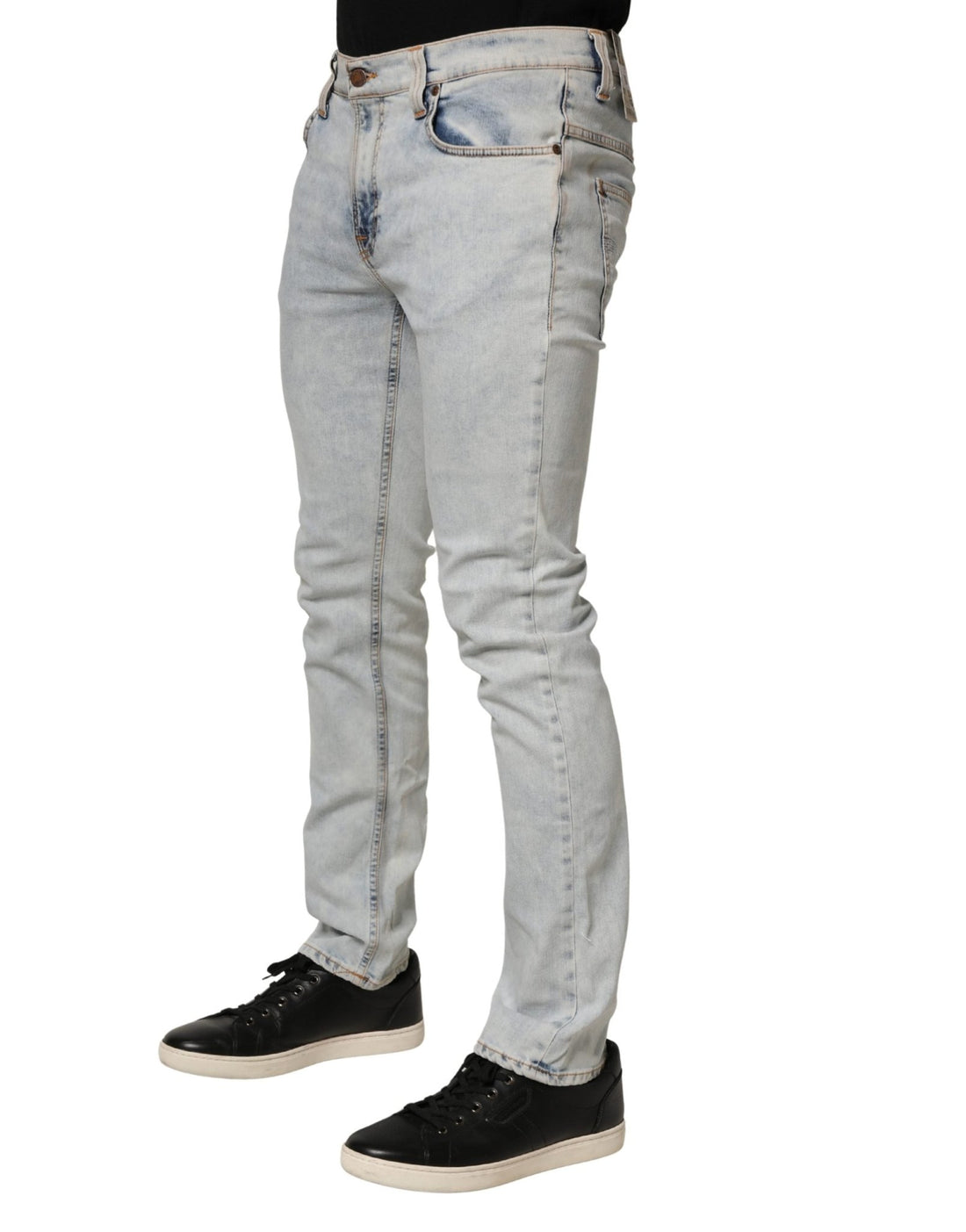 Nudie Jeans Light Blue Cotton Stretch Skinny Fit Men Denim Trouser JEANS - RIMODA