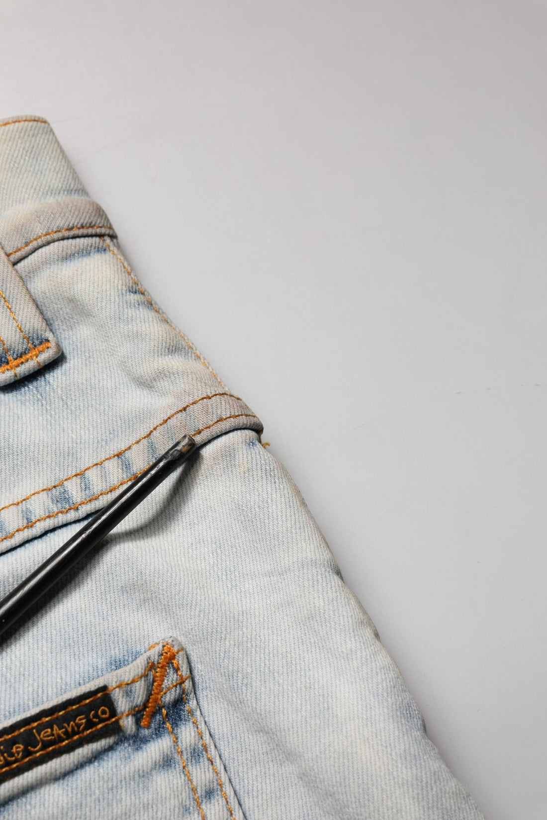 Nudie Jeans Light Blue Cotton Stretch Skinny Fit Men Denim Trouser JEANS - RIMODA