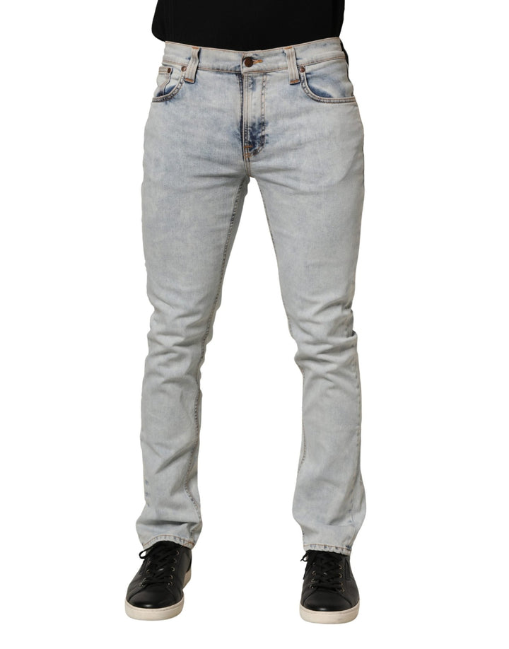 Nudie Jeans Light Blue Cotton Stretch Skinny Fit Men Denim Trouser JEANS - RIMODA