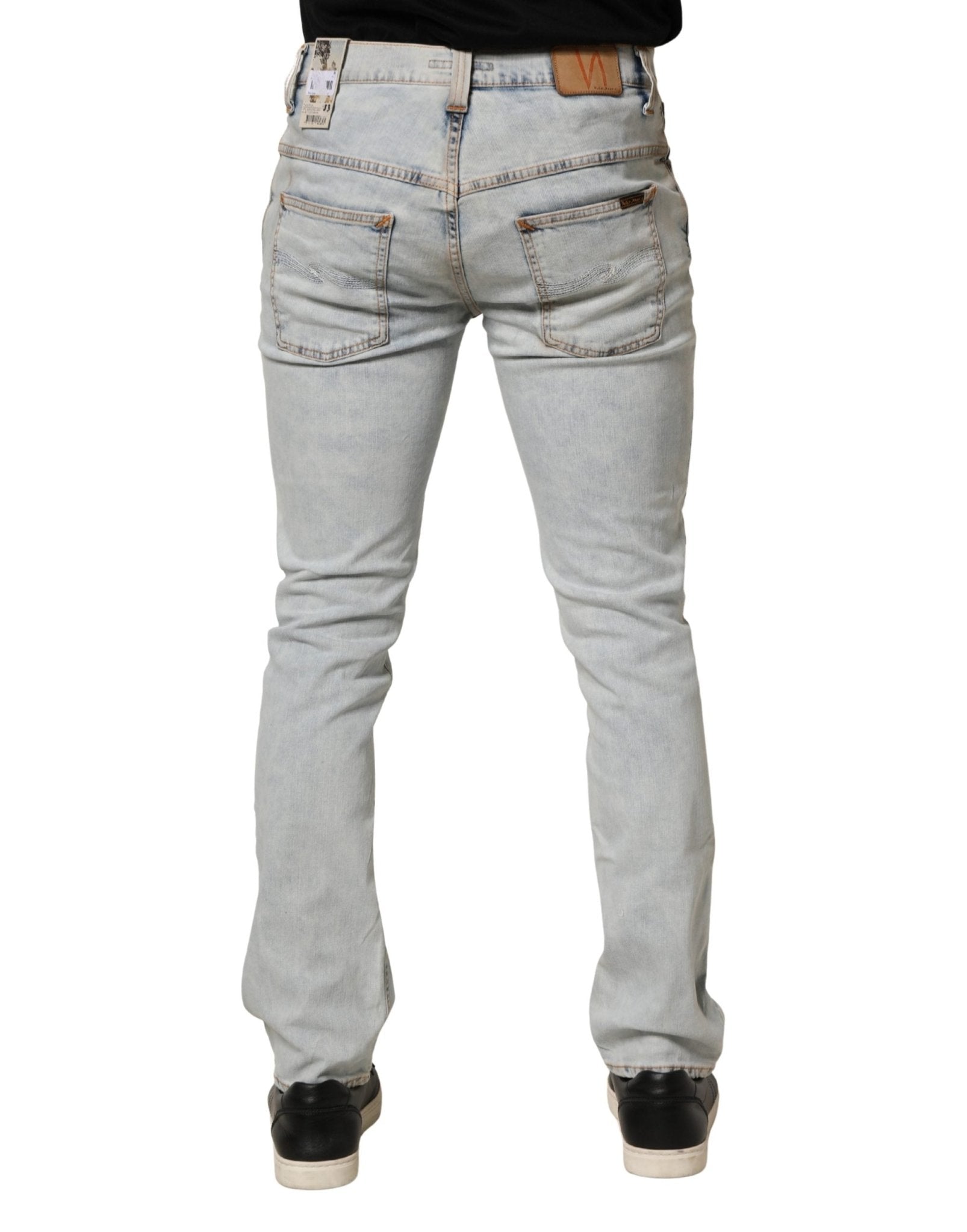 Nudie Jeans Light Blue Cotton Stretch Skinny Fit Men Denim Trouser JEANS - RIMODA