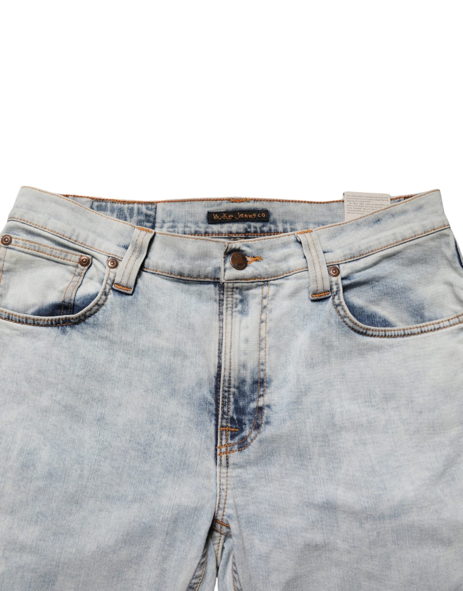 Nudie Jeans Light Blue Cotton Stretch Skinny Fit Men Denim Trouser JEANS - RIMODA