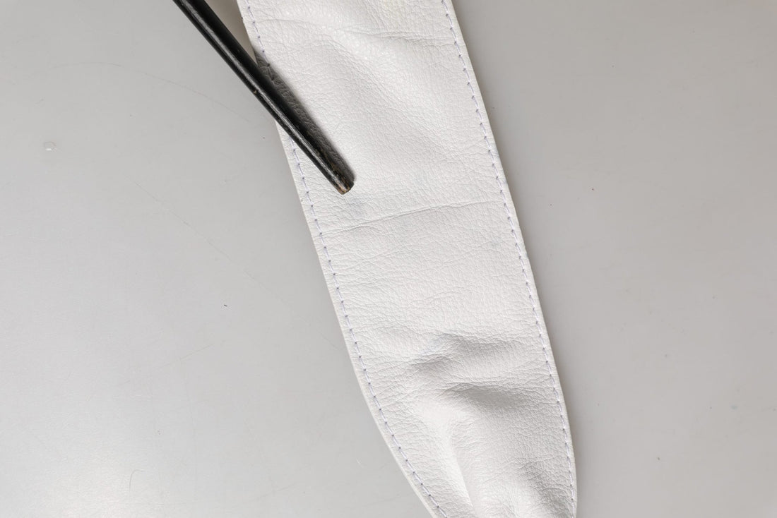 Orciani Women White Leather Embellished Wide Waist Cintura Belt - RIMODA