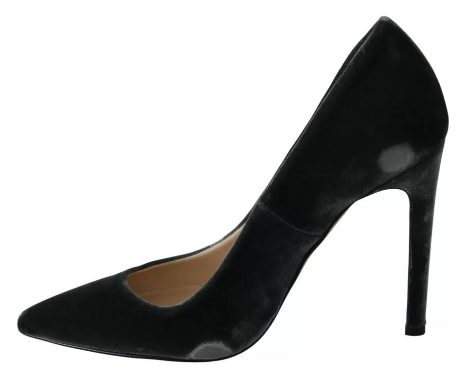 Ovyé Gray Velvet Dress Stiletto Pumps Shoes - RIMODA