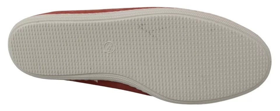 Pantofola D'Oro Coral Suede Lace Bow Loafers Ballet Flat Shoes - RIMODA