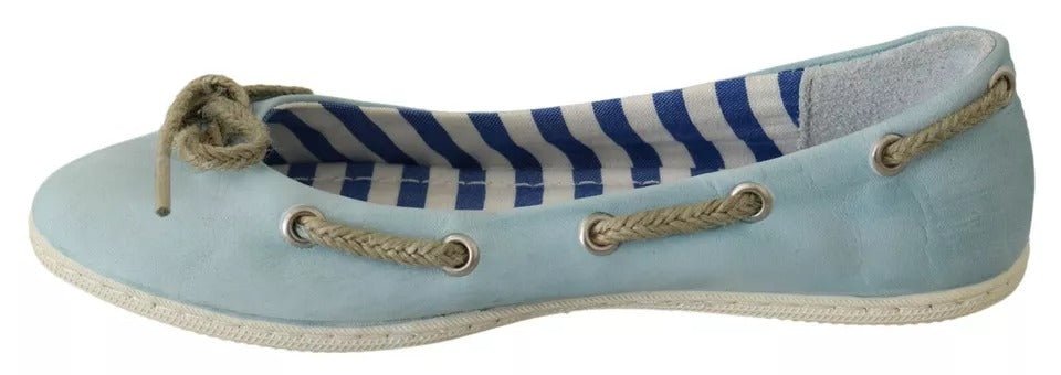 Pantofola D'Oro Minnesota Blue Stripe Flat Slip-On Shoes - RIMODA