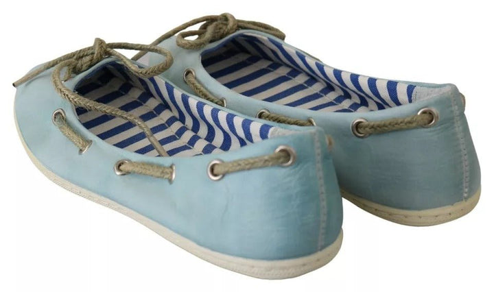Pantofola D'Oro Minnesota Blue Stripe Flat Slip-On Shoes - RIMODA